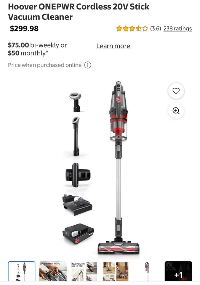Hoover ONEPWR Emerge Jumpstart Cordless Stick Vacuum