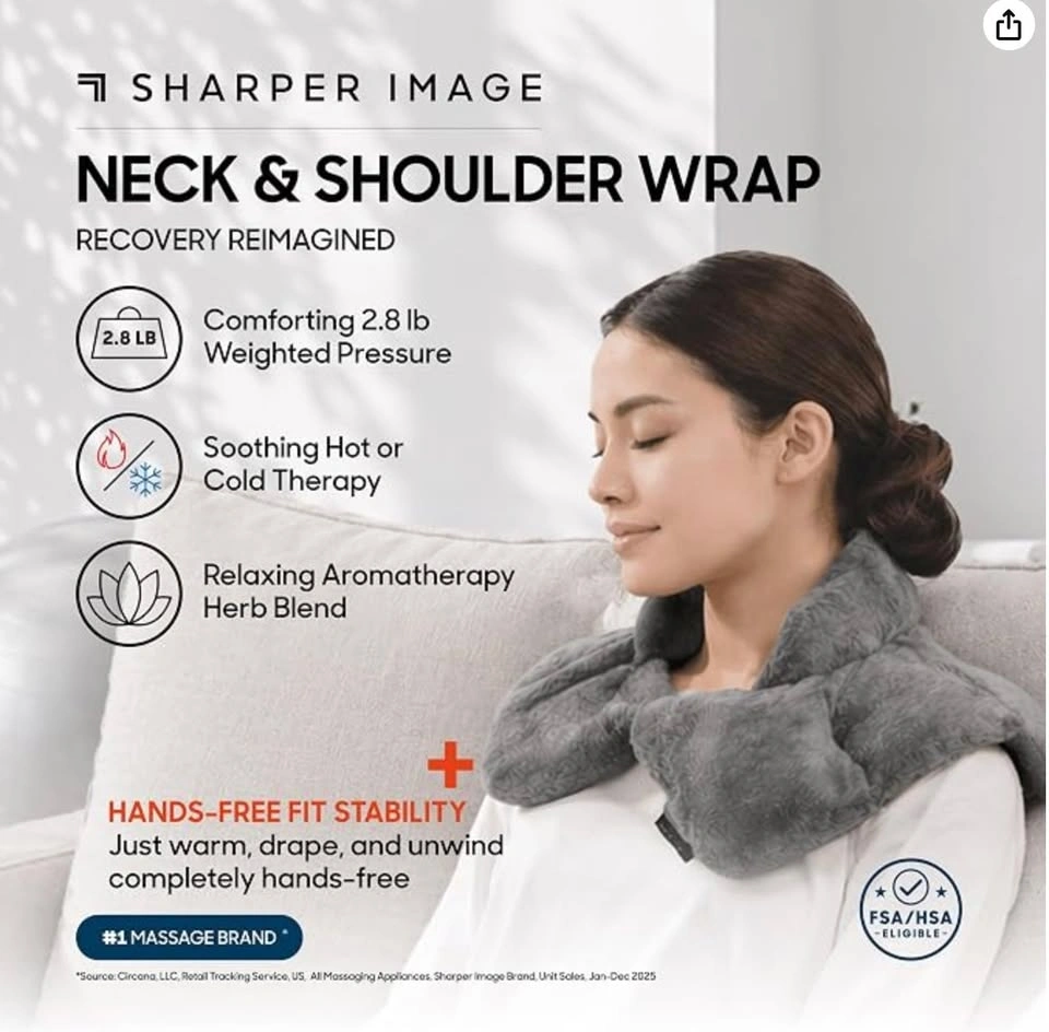 Sharper Image Heated Neck + Shoulder Wrap - photo 2