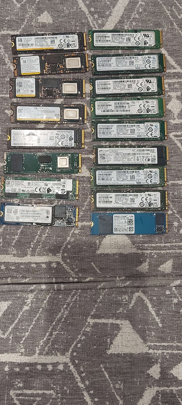512GB NVMe SSDs - Various Brands