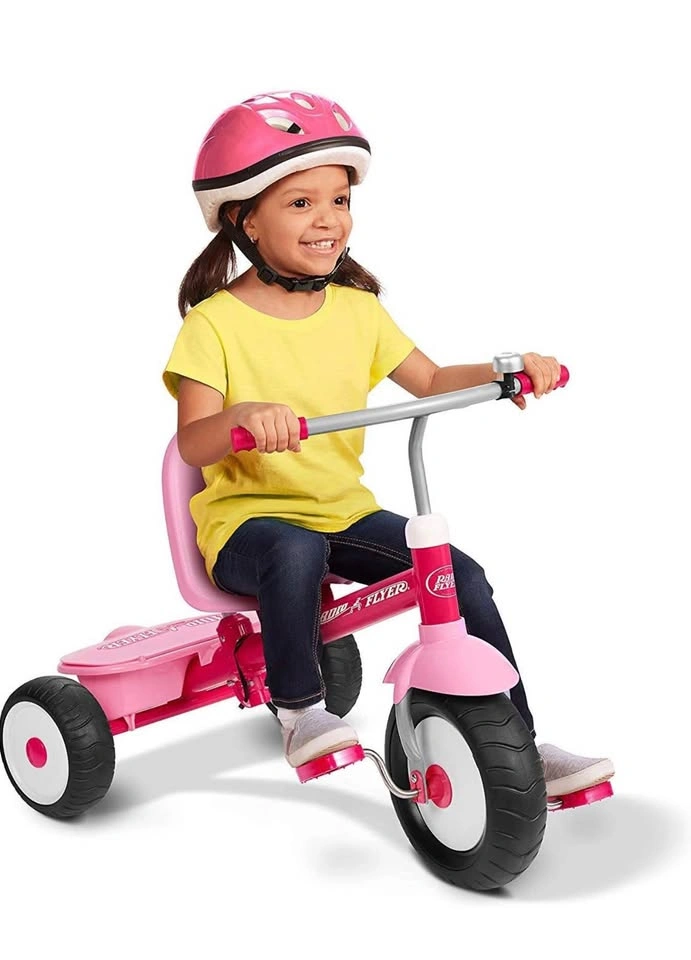 Radio Flyer Deluxe Steer & Stroll Kids Tricycle (Pink) - New - photo 3