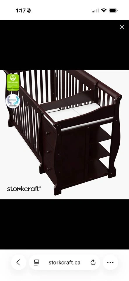 Stork craft 5 in 1 convertible crib - photo 5