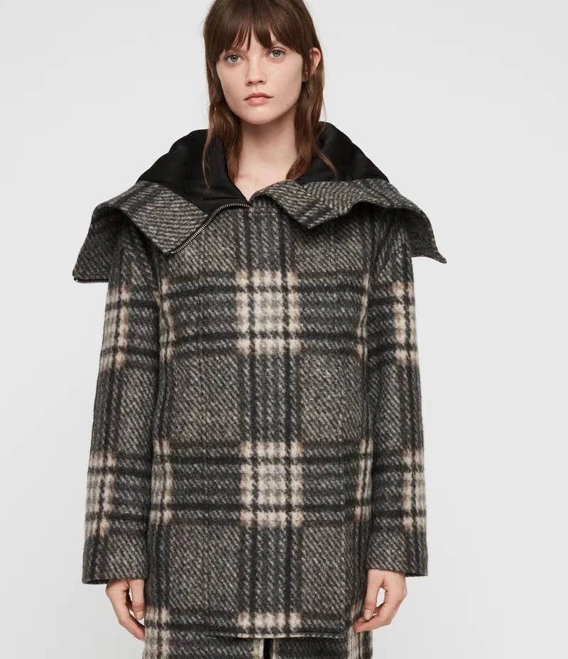 All Saints Keira Check Parka - photo 2