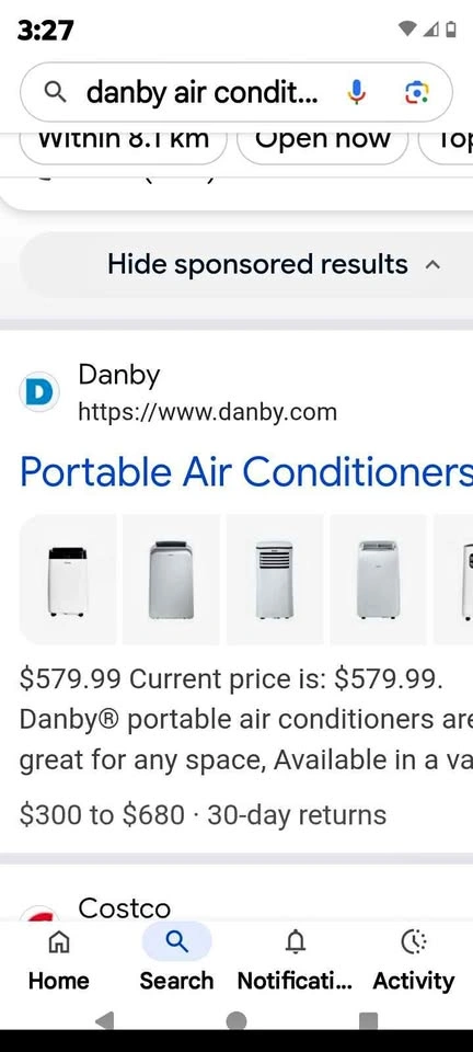 Danby Portable Air Conditioner - Leaving Town Tomorrow
