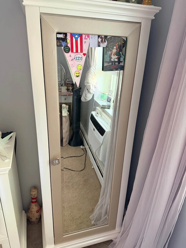 White Mirrored Cabinet - photo 3