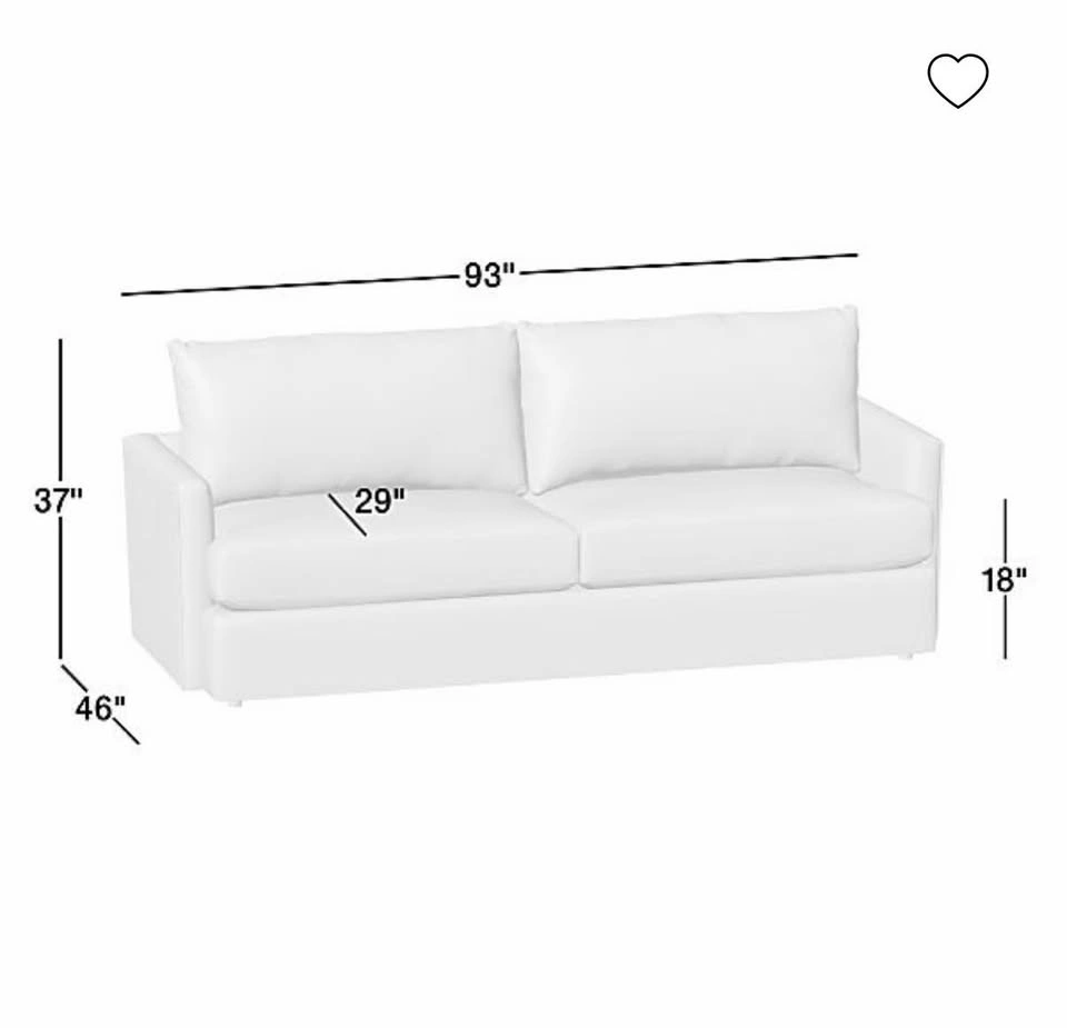 CRATE & BARREL Lounge Deep 93” Sofa - photo 4