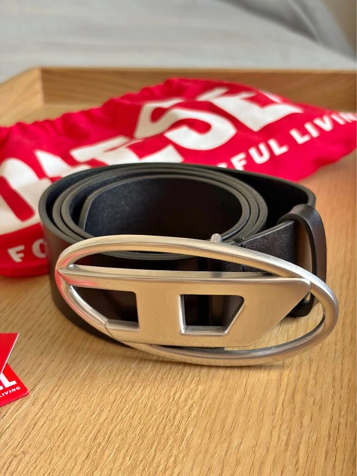 Diesel Leather belt with D Buckle