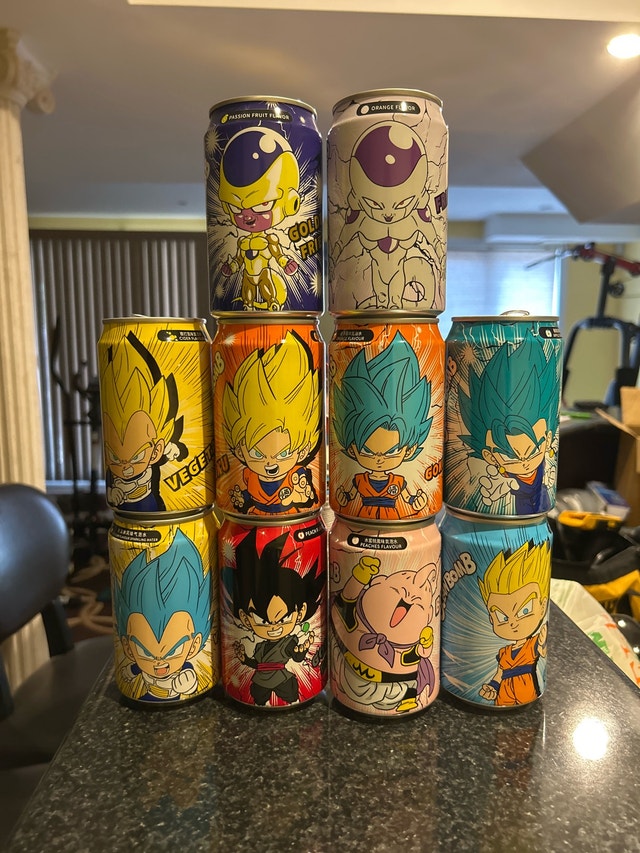 DragonBall Z Ocean Bomb Soda Cans