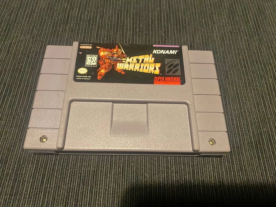 Metal Warriors SNES RARE Konami Mech Authentic & Tested