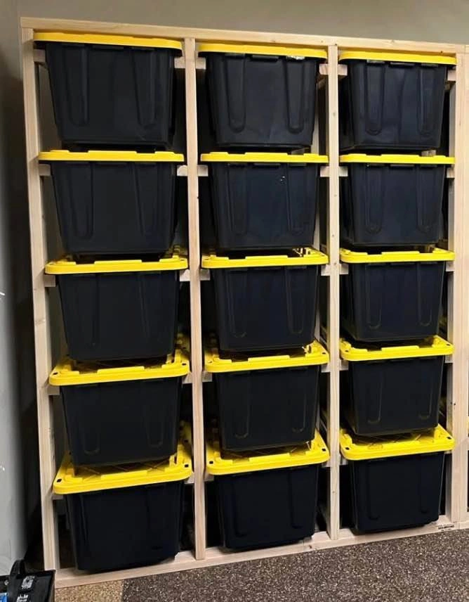 Custom Garage Tote Storage System