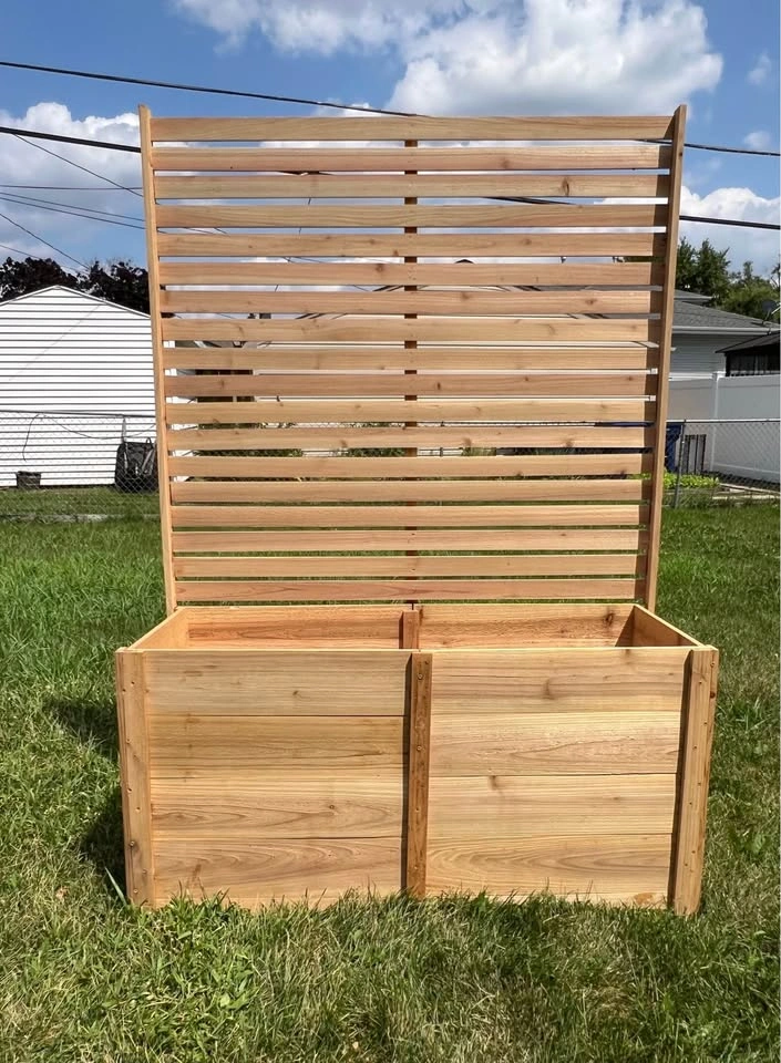 Handmade cedar planter boxes