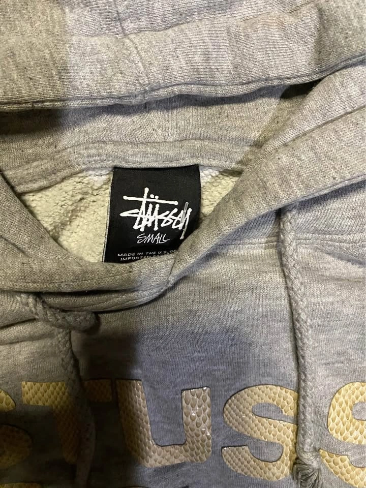 Stussy snake skin grey hoodie size S - photo 2