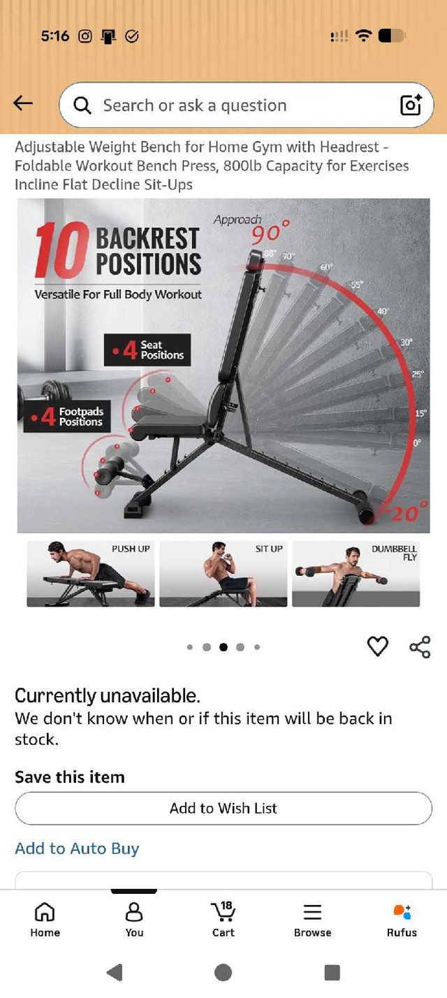 Weight/Workout Bench (like new) - photo 2