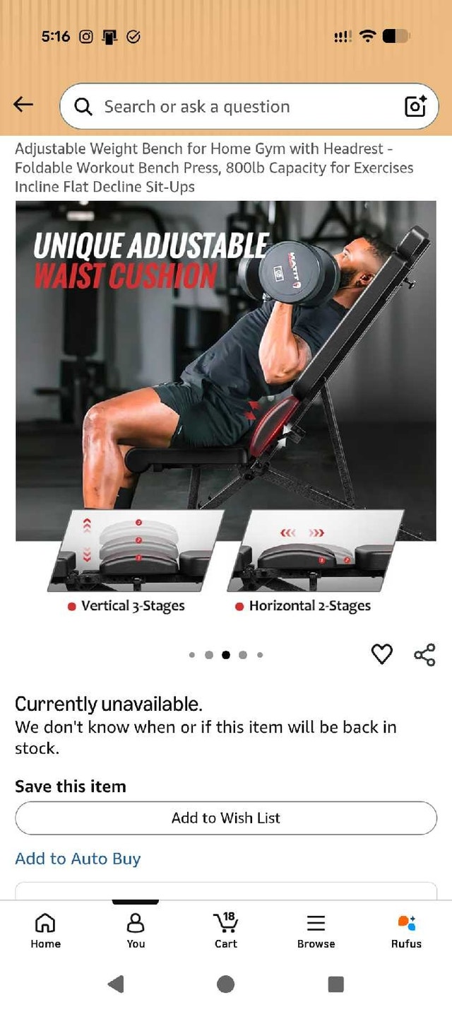 Weight/Workout Bench (like new) - photo 3