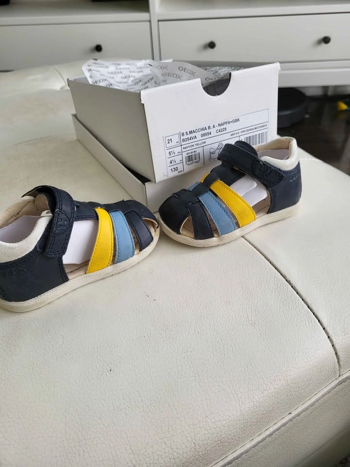 GEOX Baby Sandals EU 21 Navy Yellow Blue - photo 3