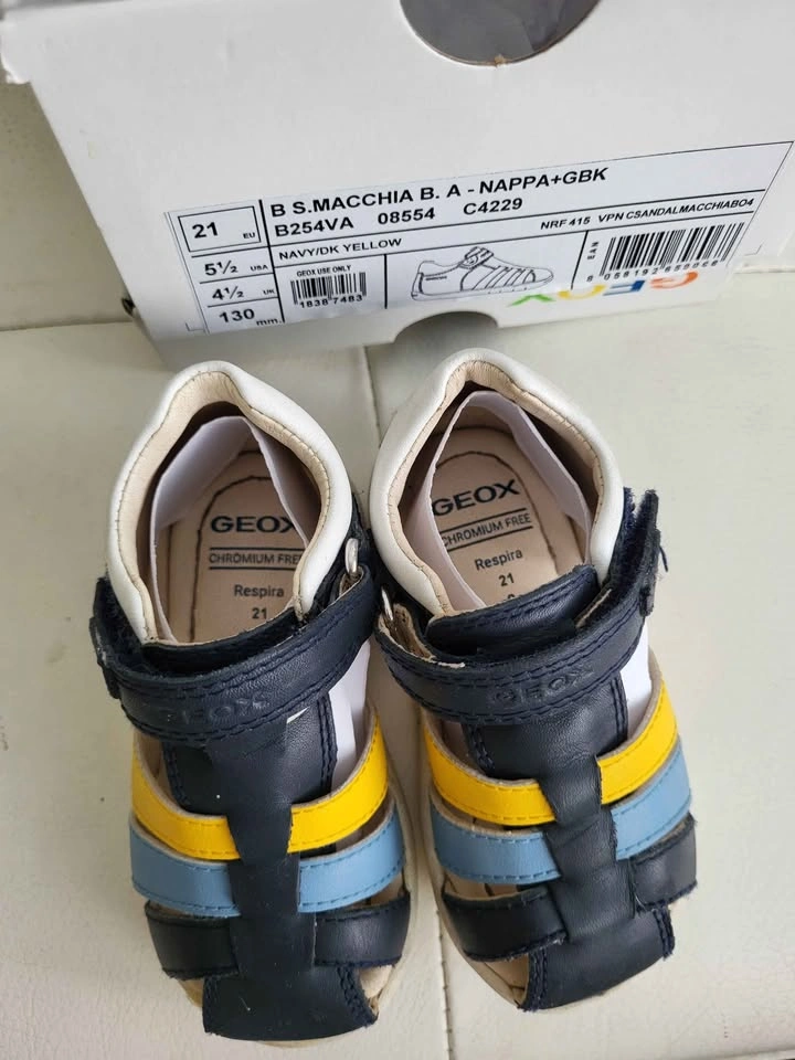 GEOX Baby Sandals EU 21 Navy Yellow Blue - photo 4