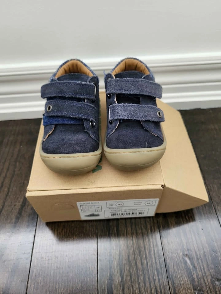 Vertbaudet blue toddler shoes size 20 with velcro - photo 3