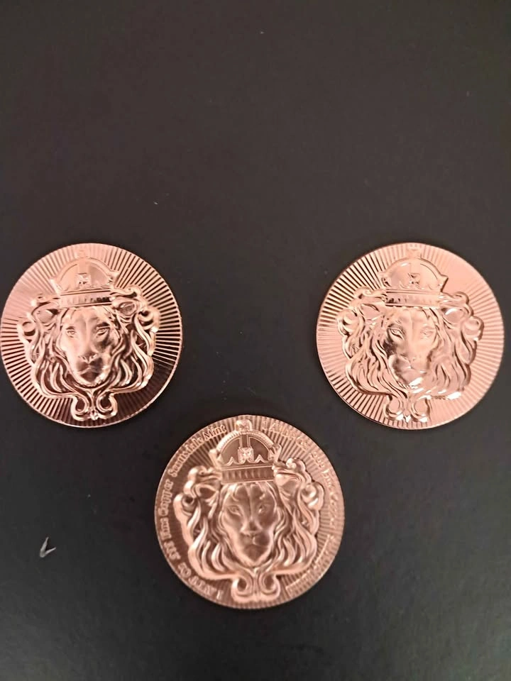 Scottsdale Lion Stacker 1 Oz .999 Fine Collectible Copper - photo 3