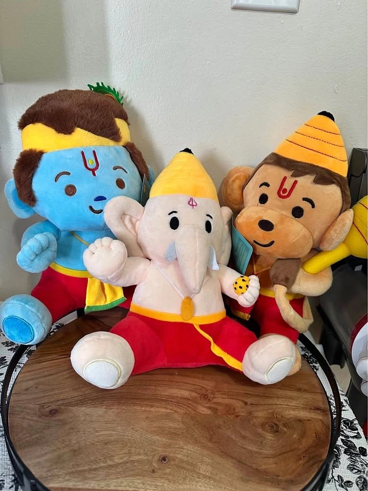 Modi Toys Baby Krishna, Baby Ganesh, and Hanuman Plush Set