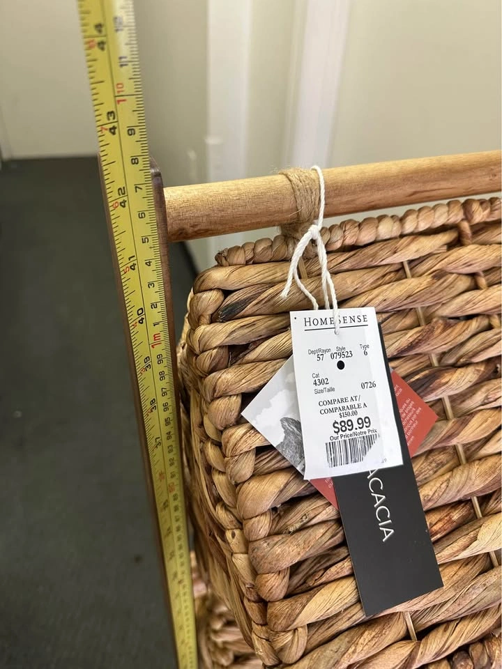 Acacia 3-Tier Woven Basket Stand - photo 3
