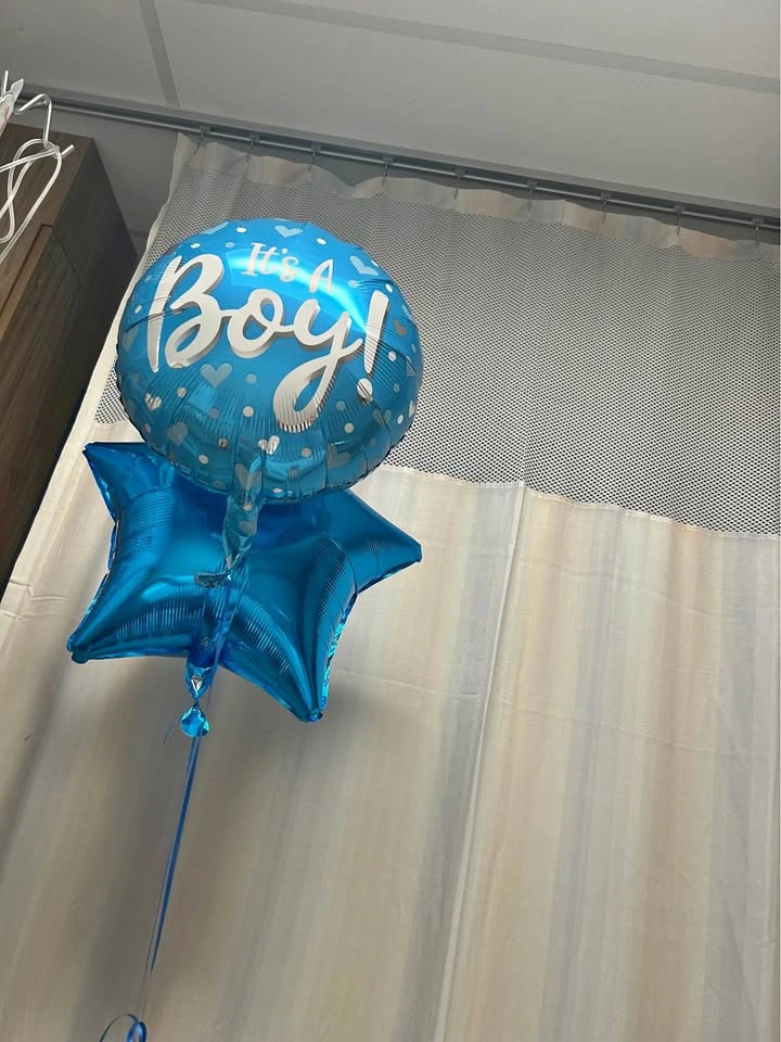 Helium balloon baby boy