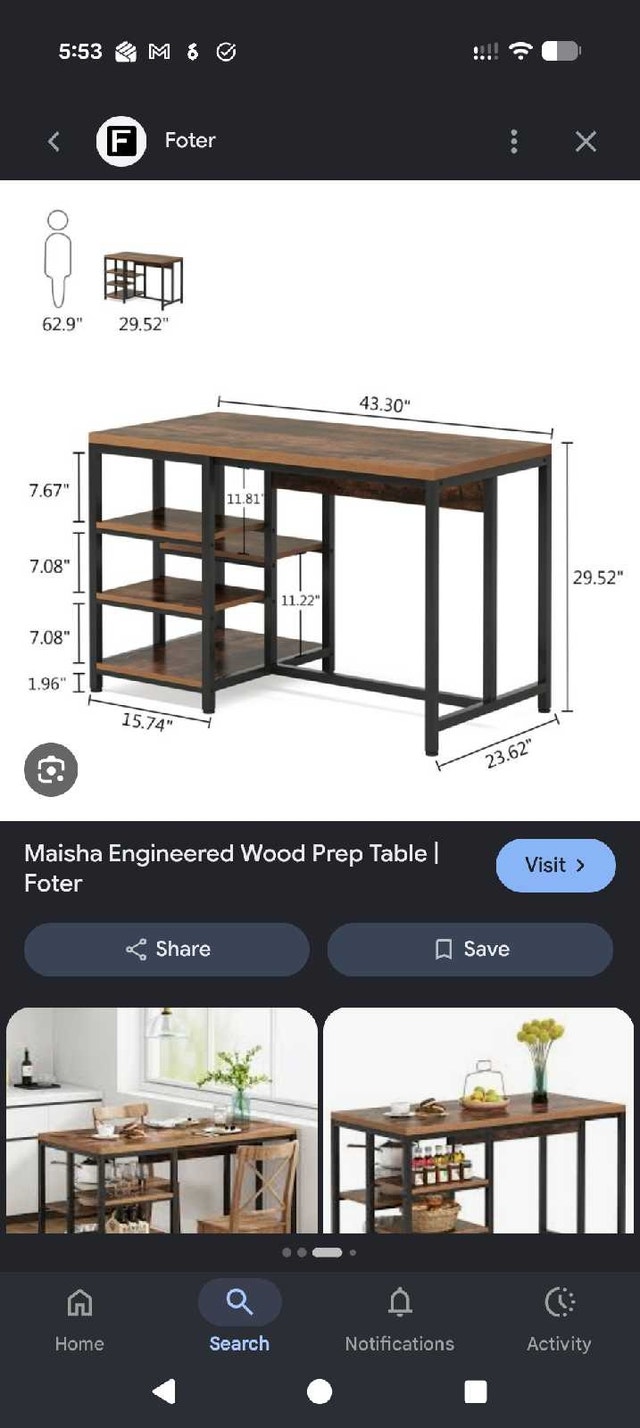 Kitchen Table with Storage - photo 2
