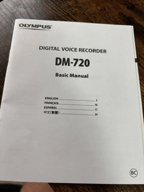 Olympus DM-720 Digital Voice Recorder – 4GB, Manual Included - photo 4