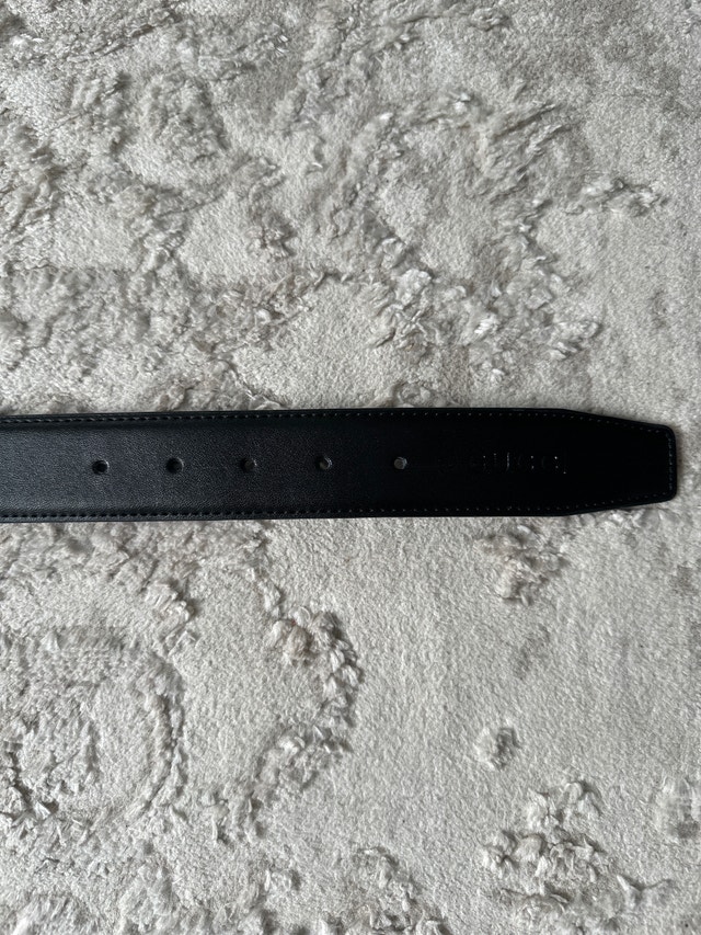 Leather belt with “GG” buckle. Size 110/38-44. - photo 3