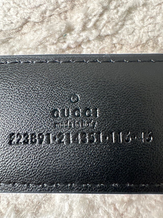Leather belt with “GG” buckle. Size 110/38-44. - photo 5