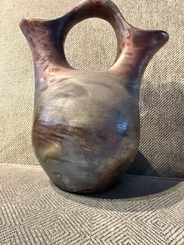 Vintage 2004 Ben Diller Raku Pottery Pueblo Wedding Vase - photo 3