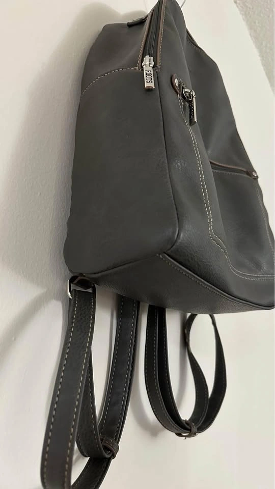 Roots faux leather backpack (dark grey) - photo 2
