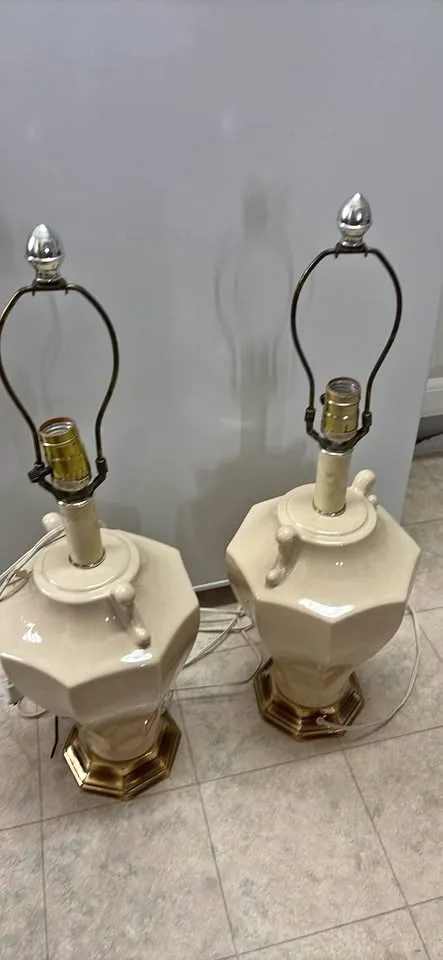 Pair of Vintage Ceramic Table Lamps