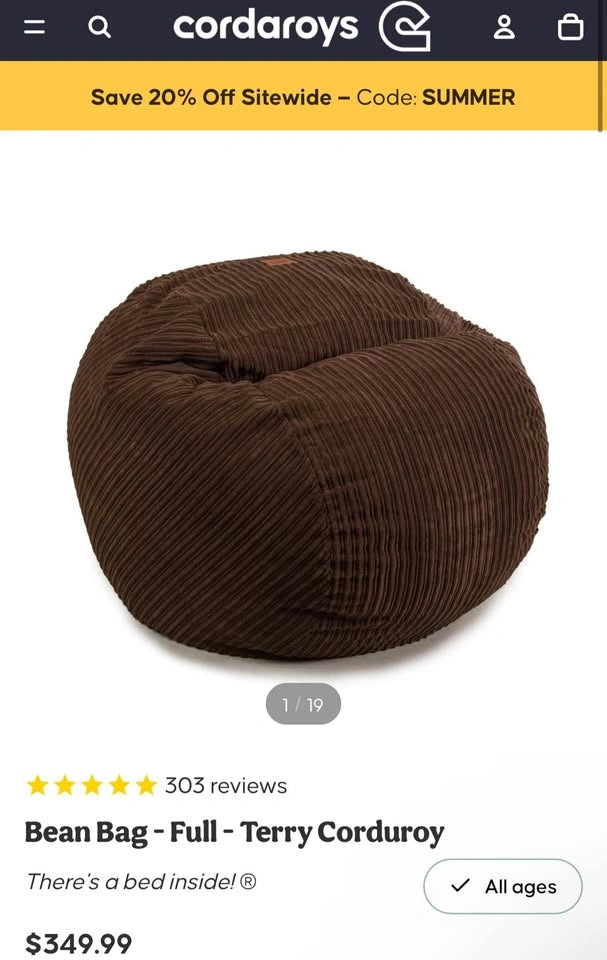 Bean Bag - CordaRoy's - photo 2