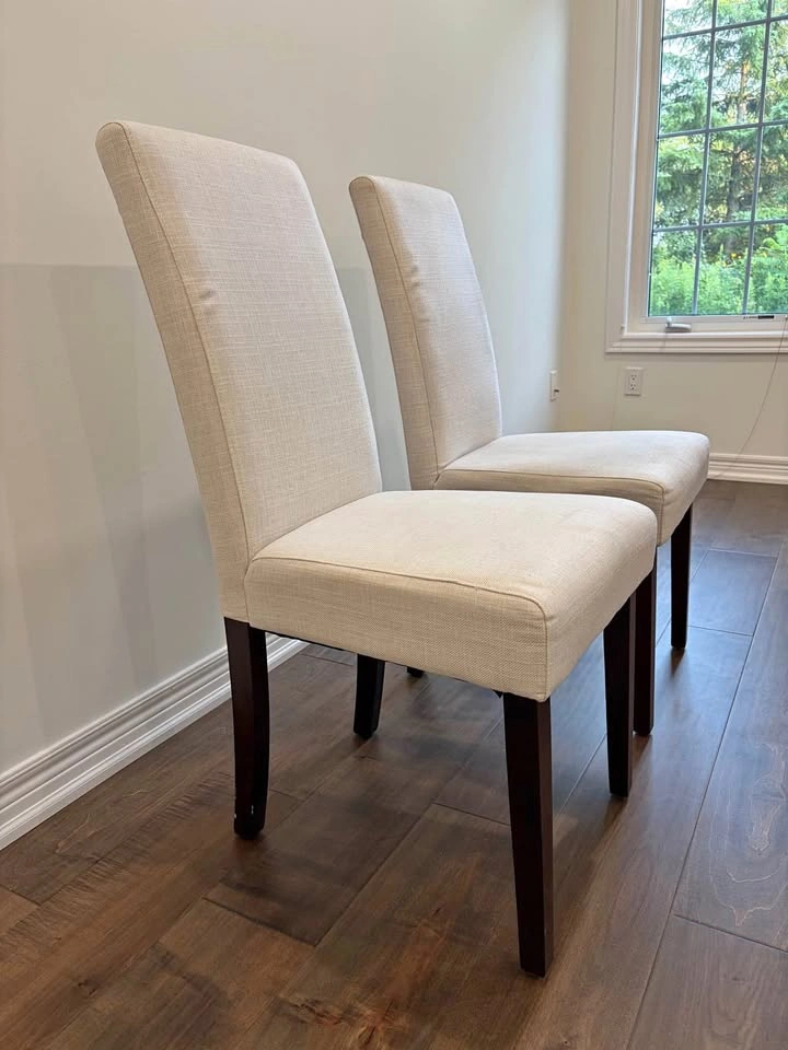 2 White Chairs ($40 for both)