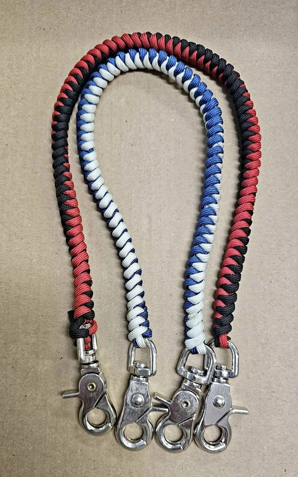 Paracord Biker Wallet Chains / Lanyards - 20" & 22" (Dual Hooks)