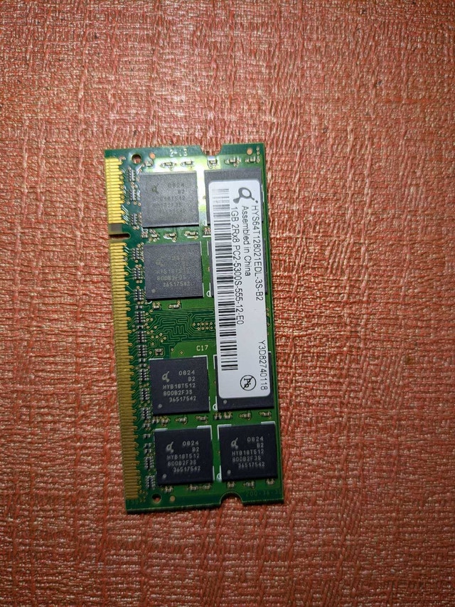 Samsung and Qimonda 1GB DDR2 SO-DIMM Laptop RAM - photo 3