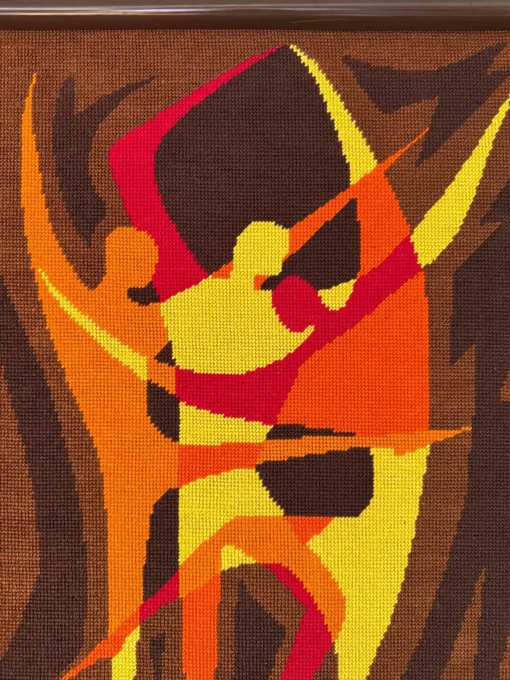 Vintage French Margot de Paris Needlepoint - MCM Abstract - photo 2