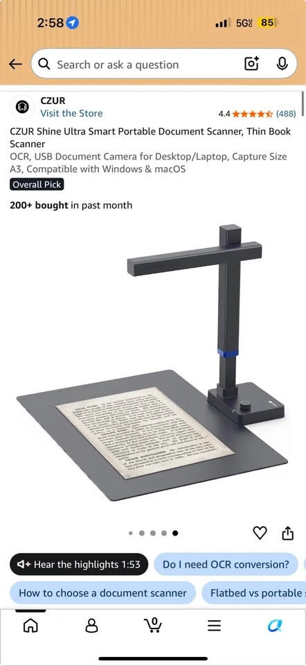 Portable document scanner - photo 2