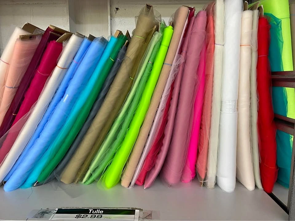 Blue stretchy fabric