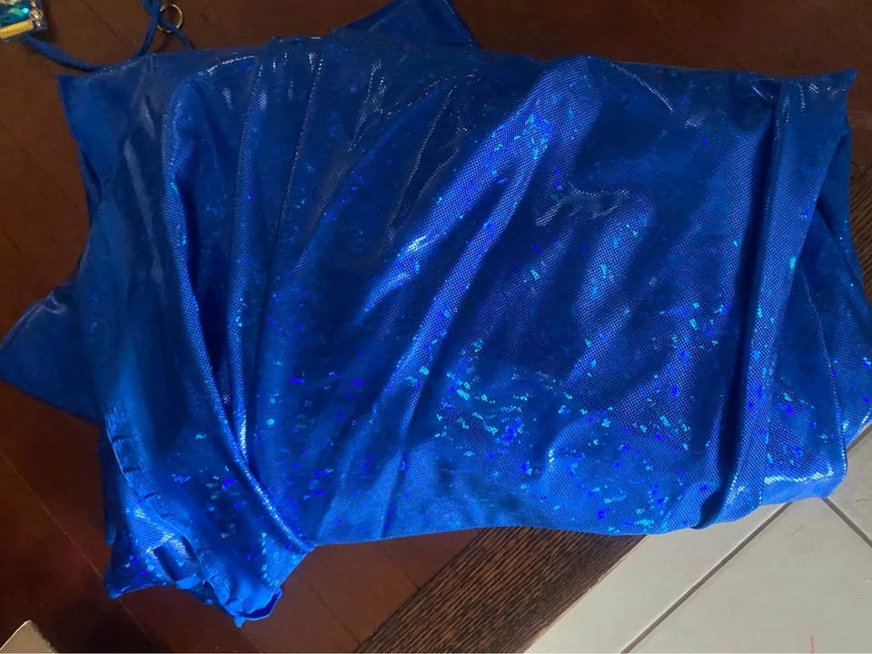 Blue stretchy fabric - photo 2