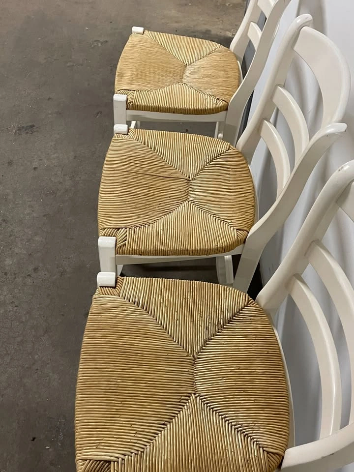 Pottery Barn Ladder-Back Rush Seat Dining Chairs - photo 3