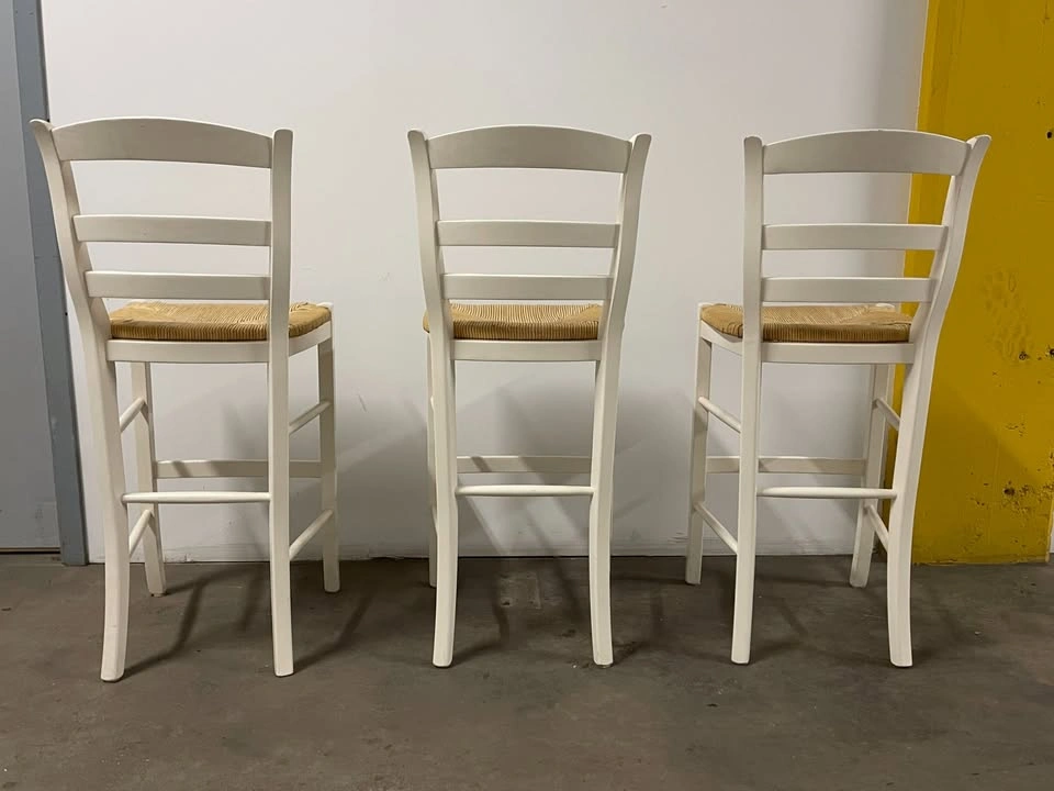 Pottery Barn Ladder-Back Rush Seat Dining Chairs - photo 4