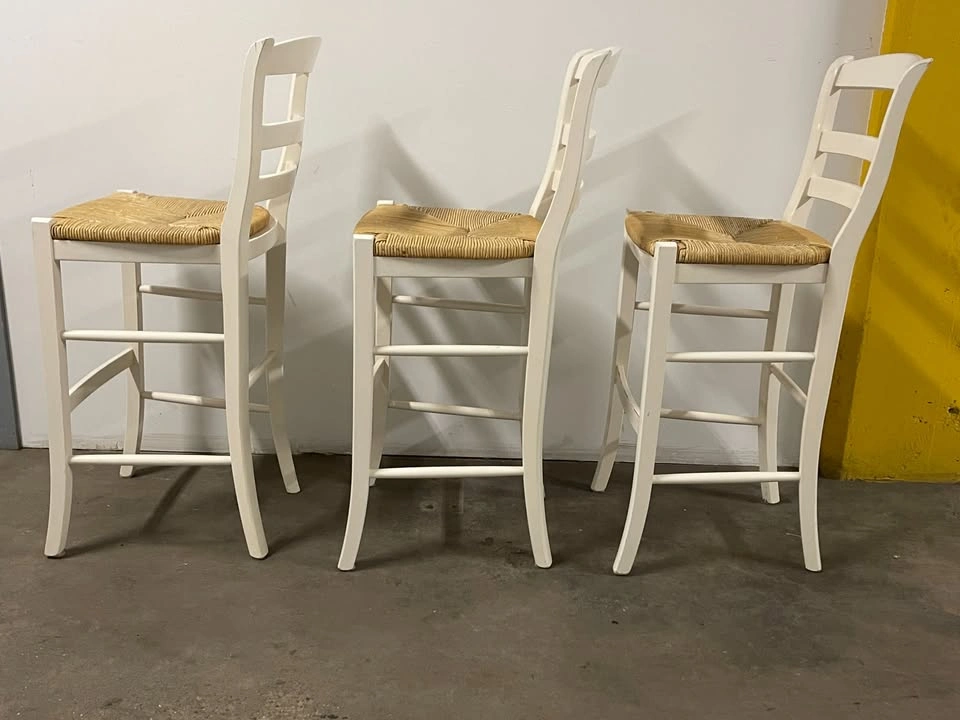 Pottery Barn Ladder-Back Rush Seat Dining Chairs - photo 5