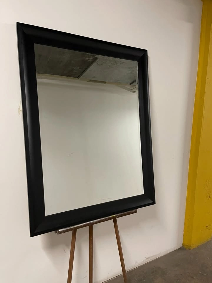 Large 37x47 Black Frame Beveled Mirror - photo 4