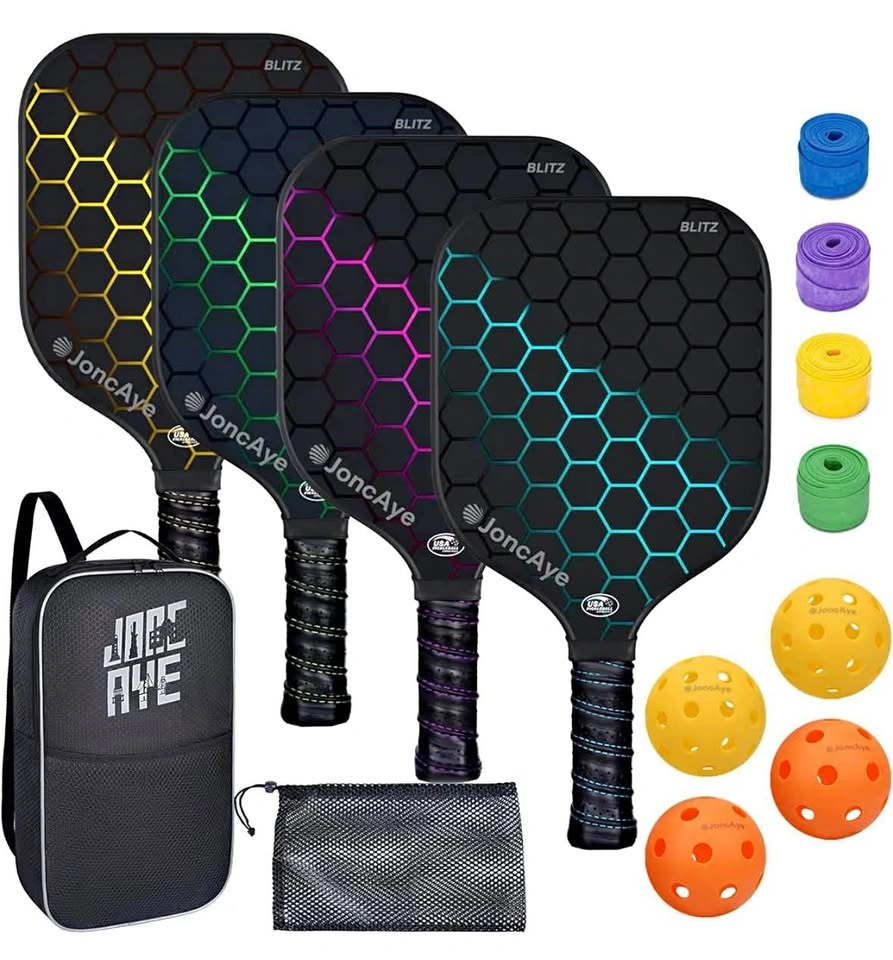 JoncAye Pickleball Paddles Set of 4, USAPA Approved
