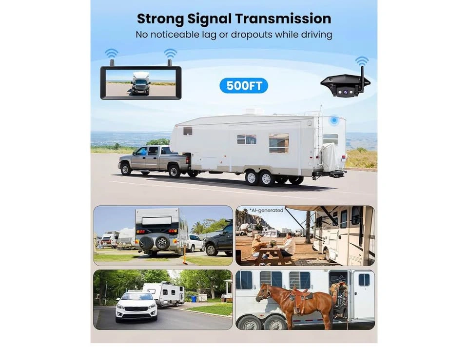 AUTO-VOX RV Wireless Backup Camera 1080P 7.2" DVR System - photo 5