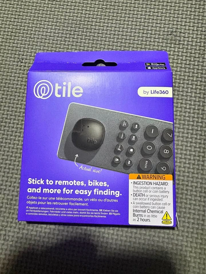 Life360 Tile Sticker - Small Bluetooth Tracker - Sealed Box