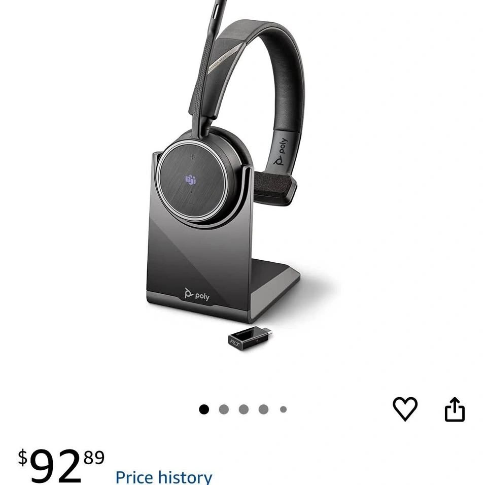 Plantronics Voyager 4210 UC 600 Charge, Black, Regular