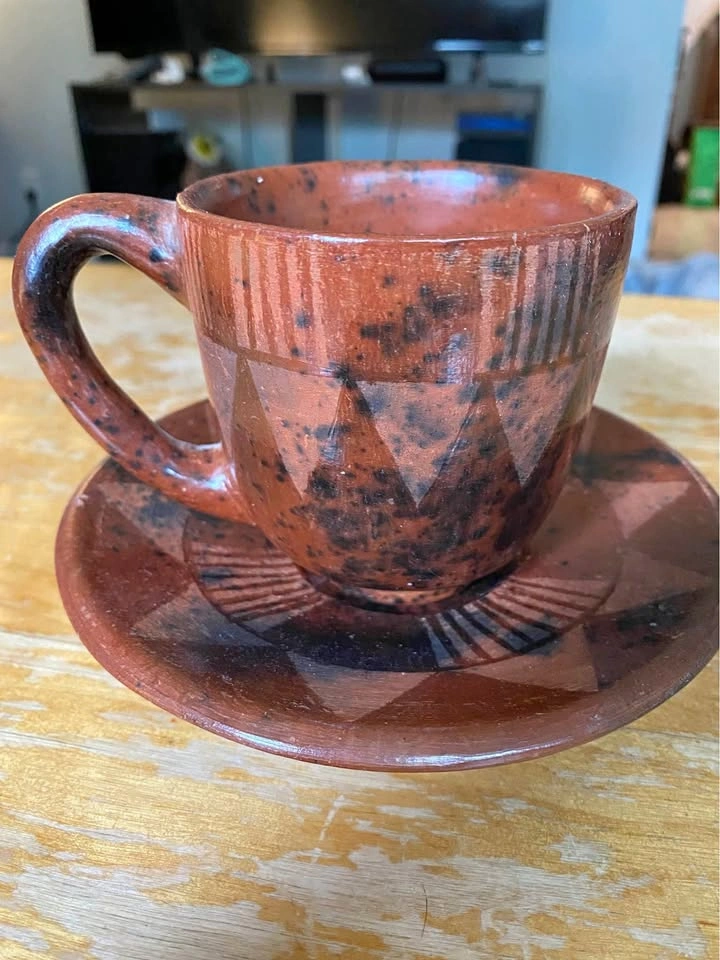 Decorative Mug and Saucer