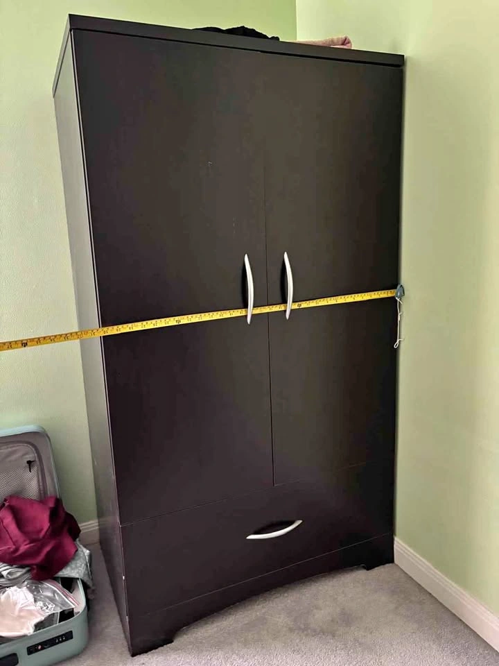 Espresso 2-Door Wardrobe with Drawer