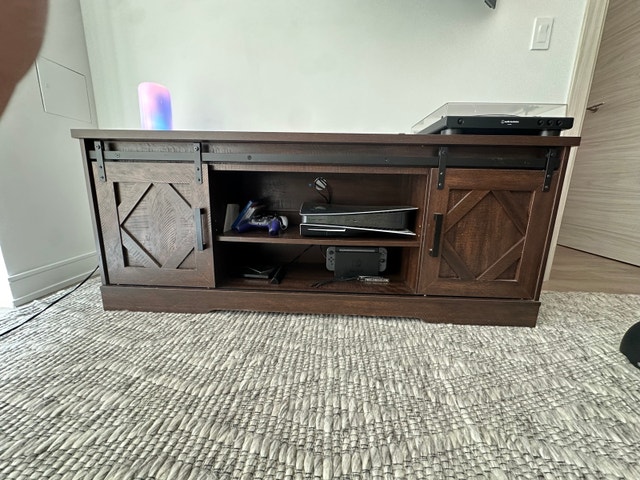 Farmhouse TV Stand – Sliding Barn Doors, fits 55”–65” TVs - photo 2